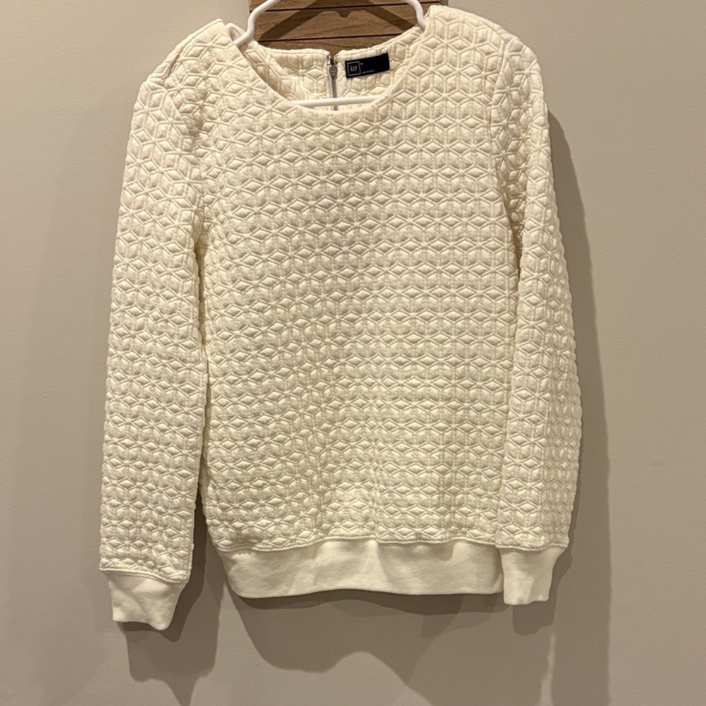 GAP Women's Ivory Textured Sweater